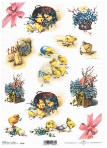 Papier ryżowy A4 ITD do decoupage - Wielkanoc 