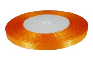 Wstążka satynowa 6mm -  pomarańczowa