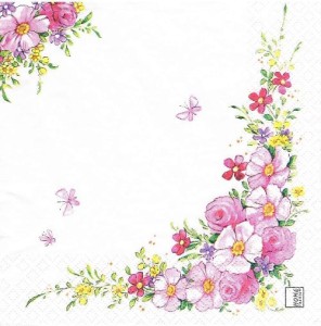 Serwetka decoupage 33x33 cm - kwiaty polne