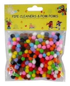 Pompony kolorowe mini  7mm - 400szt 