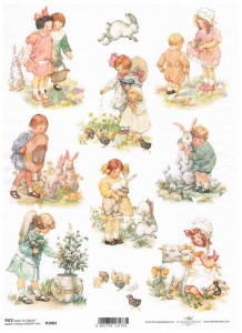 Papier ryżowy A4 ITD do decoupage - Wielkanoc 