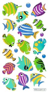 Naklejki, stickersy - rybki  