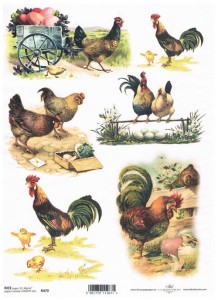 Papier ryżowy A4 ITD do decoupage - Wielkanoc  