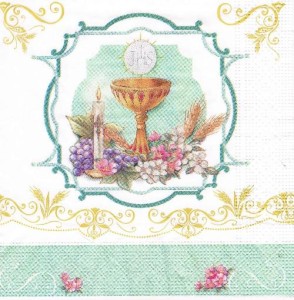 Serwetka decoupage 33x33 cm - Komunia Św