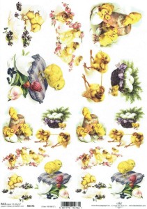 Papier ryżowy A4 ITD do decoupage - Wielkanoc  