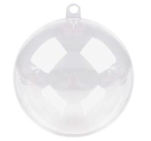 Bombka, kula akrylowa przeźroczysta - 12 cm