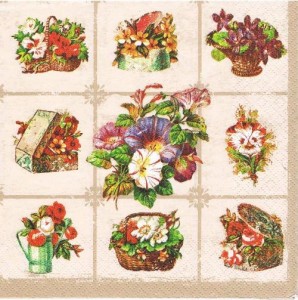 Serwetka decoupage 33x33 cm - kwiaty, bukiety