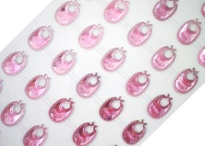 Kryształki samoprzylepne różowe - śliniaczki 