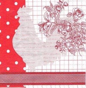 Serwetka decoupage 33x33 cm - kogut
