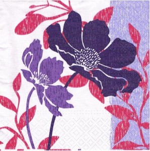 Serwetka ozdobna 33x33 cm - kwiaty