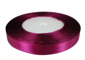 Wstążka satynowa 12mm/32m - purpurowa