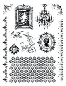 Stemple silikonowe 15x20,5cm - obraz, lampa, wzorki