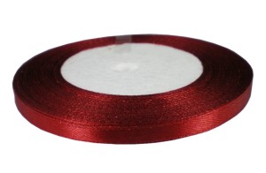 Wstążka satynowa 6mm -  bordowa