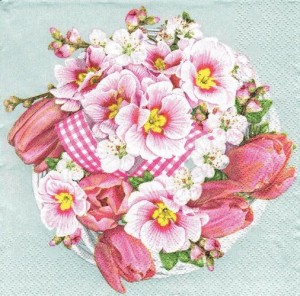 Serwetka decoupage 33x33 cm - kwiaty