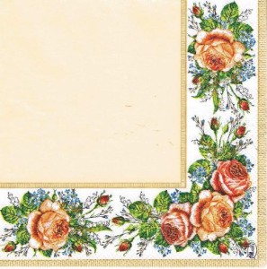 Serwetka decoupage 33x33 cm - kwiaty, róże