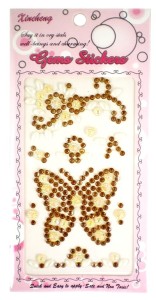 Naklejki, kryształki samoprzylepne mix  