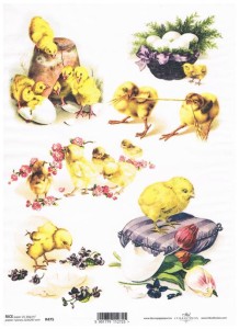 Papier ryżowy A4 ITD do decoupage - Wielkanoc  
