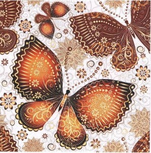 Serwetka decoupage 33x33 cm - motyle