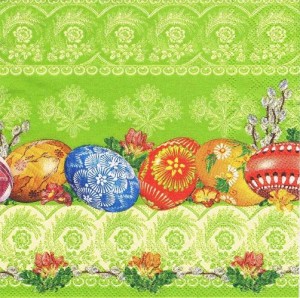 Serwetka decoupage 33x33 cm - pisanki i wzorki