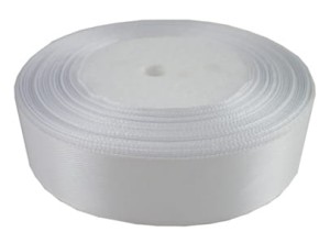 Wstążka satynowa 25mm/22m - biała