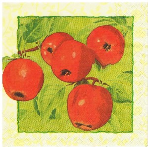 Serwetka decoupage 33x33 cm - owoce, jabłka
