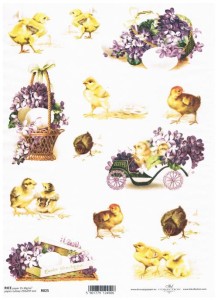 Papier ryżowy A4 ITD do decoupage - Wielkanoc  