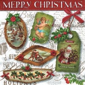 Serwetka decoupage 33x33 cm - obrazki zimowe