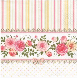 Serwetka decoupage 33x33 cm - kwiaty, róże