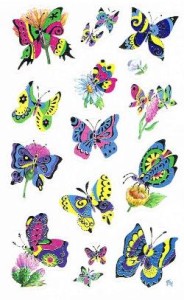 Naklejki, stickersy - motyle