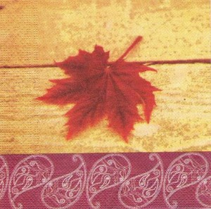 Serwetka ozdobna 33x33 cm - liść, wzorek