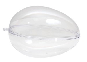 Jajo, jajko akrylowe przeźroczyste - 12x8,5cm