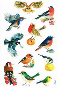 Naklejki, stickersy 3 arkusze - ptaki, ptaszki