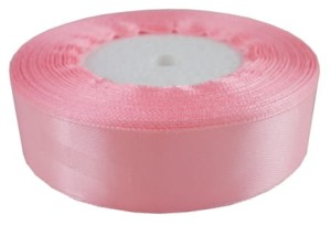 Wstążka satynowa 25mm/22m - jasnoróżowa