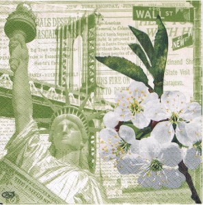 Serwetka decoupage 33x33 cm - statua