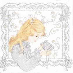 Serwetka decoupage 33x33 cm - dziewczynka