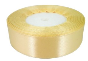 Wstążka satynowa 25mm 22m - kremowa