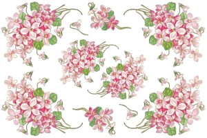 Papier klasyczny A4 do decoupage - kwiaty, fiołki