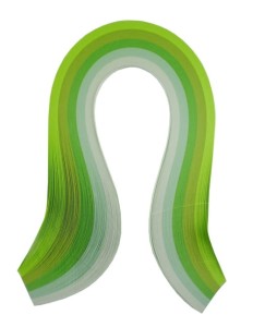 Paski do quillingu 5mm/297mm 200szt - mix zielony