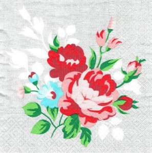 Serwetka decoupage 33x33 cm - kwiaty, róże
