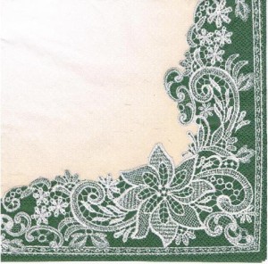 Serwetka decoupage 33x33 cm - wzorek, wzorki, koronka