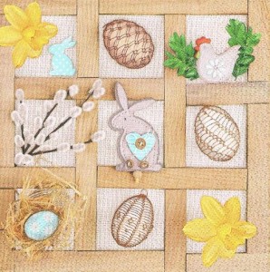 Serwetka decoupage 33x33 cm - ozdoby wielkanocne