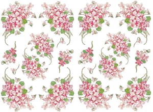 Papier klasyczny A4 do decoupage - kwiaty, fiołki