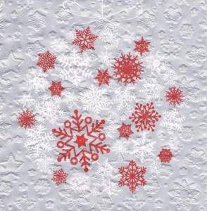 Serwetka decoupage 33x33 cm - bombka, gwiazdki