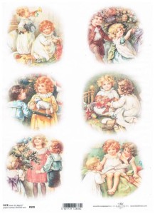 Papier ryżowy A4 ITD do decoupage - dzieci, prezenty, święta