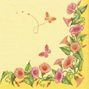 Serwetka decoupage 33x33 cm - kwiaty, powój